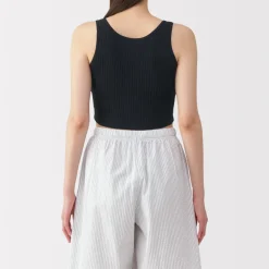 Discount Women's Cotton Stretch Ribbed Cropped Bra Tank Top Women Bras & Underwear