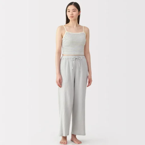 Sale Women's Cotton Stretch Ribbed Cropped Bra Striped Camisole Women Bras & Underwear