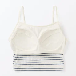 Sale Women's Cotton Stretch Ribbed Cropped Bra Striped Camisole Women Bras & Underwear