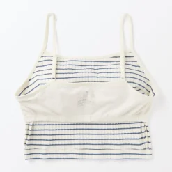 Sale Women's Cotton Stretch Ribbed Cropped Bra Striped Camisole Women Bras & Underwear
