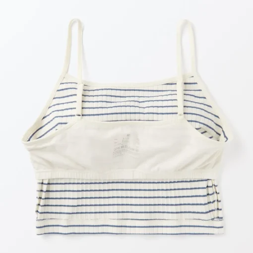 Sale Women's Cotton Stretch Ribbed Cropped Bra Striped Camisole Women Bras & Underwear