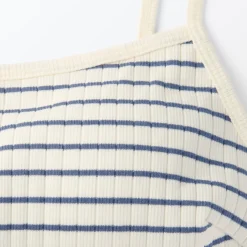 Sale Women's Cotton Stretch Ribbed Cropped Bra Striped Camisole Women Bras & Underwear