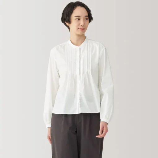 Outlet Women's Cotton Voile Long Sleeve Blouse Women Tops & Shirts