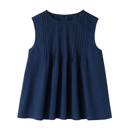 Sale Women's Cotton Voile Sleeveless Blouse Women Tops & Shirts