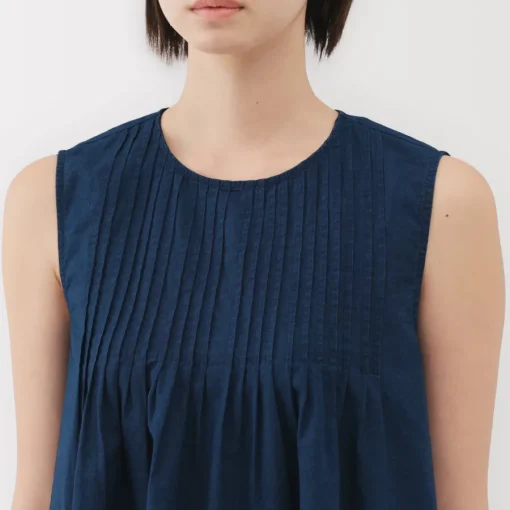 Sale Women's Cotton Voile Sleeveless Blouse Women Tops & Shirts