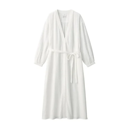 New Women's Crepe Gauze Long Cardigan Pajamas & Loungewear|Loungewear