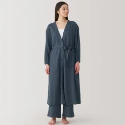 New Women's Crepe Gauze Long Cardigan Pajamas & Loungewear|Loungewear
