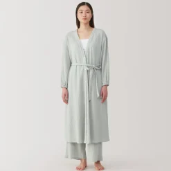 New Women's Crepe Gauze Long Cardigan Pajamas & Loungewear|Loungewear