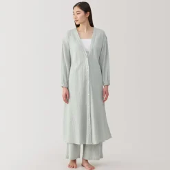 New Women's Crepe Gauze Long Cardigan Pajamas & Loungewear|Loungewear