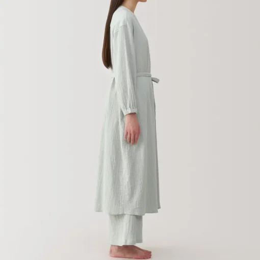 New Women's Crepe Gauze Long Cardigan Pajamas & Loungewear|Loungewear