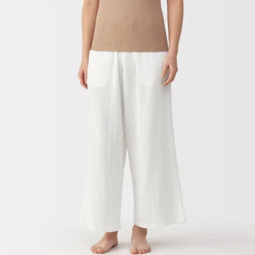 Best Women's Crepe Gauze Long Pants Pajamas & Loungewear|Loungewear