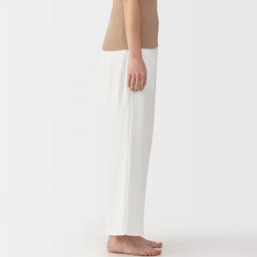 Best Women's Crepe Gauze Long Pants Pajamas & Loungewear|Loungewear