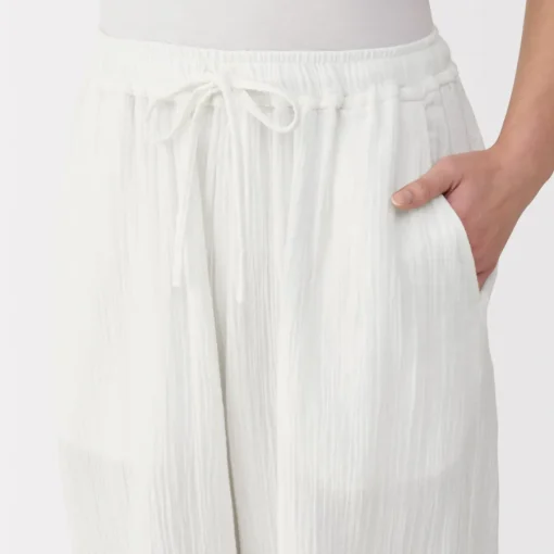 Best Women's Crepe Gauze Long Pants Pajamas & Loungewear|Loungewear