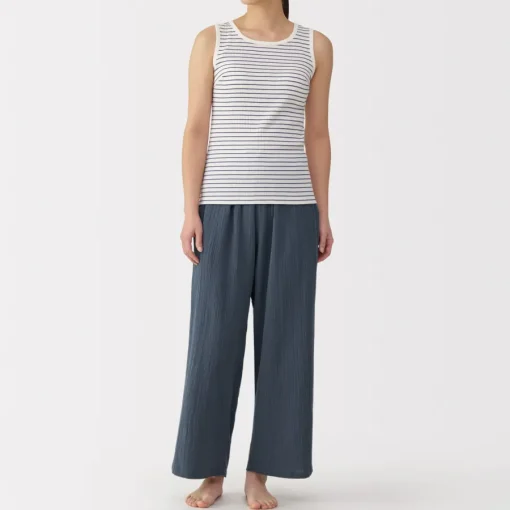 Best Women's Crepe Gauze Long Pants Pajamas & Loungewear|Loungewear