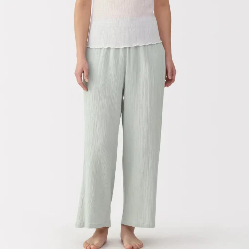 Best Women's Crepe Gauze Long Pants Pajamas & Loungewear|Loungewear