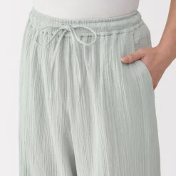 Best Women's Crepe Gauze Long Pants Pajamas & Loungewear|Loungewear