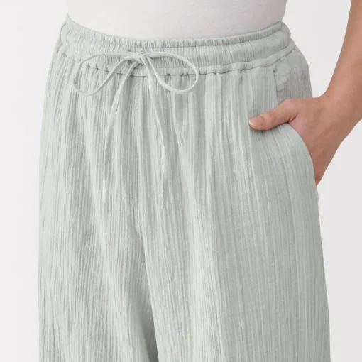 Best Women's Crepe Gauze Long Pants Pajamas & Loungewear|Loungewear