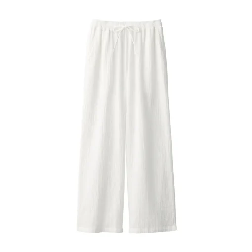 Best Women's Crepe Gauze Long Pants Pajamas & Loungewear|Loungewear