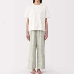 Discount Women's Double Gauze Short Sleeve Loungewear Set Pajamas & Loungewear|Loungewear