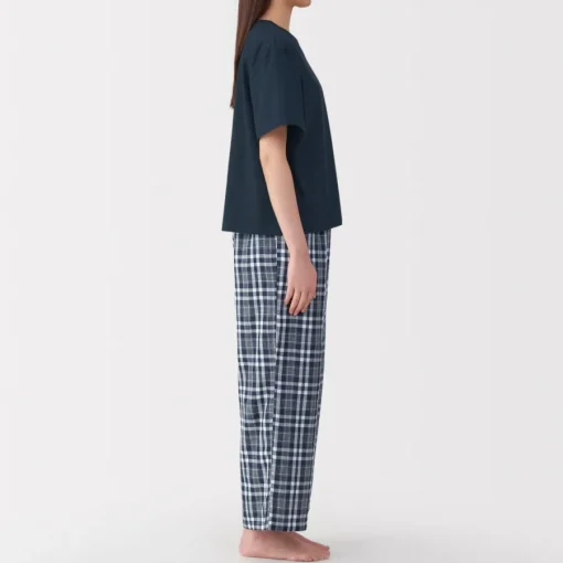 Discount Women's Double Gauze Short Sleeve Loungewear Set Pajamas & Loungewear|Loungewear