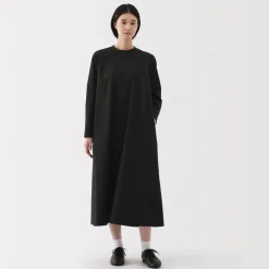 Fashion Women's Easy-Dry Broadcloth Pullover Long Sleeve Dress Women Dresses