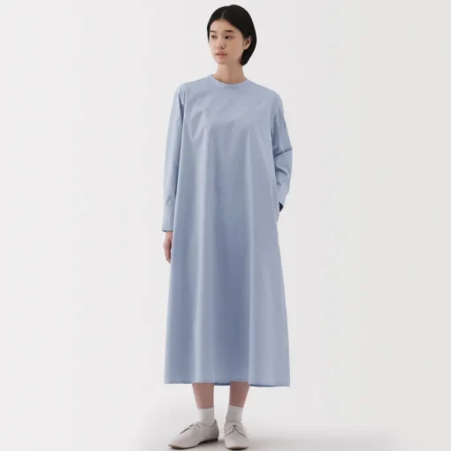 Hot Women's Easy-Dry Broadcloth Long Sleeve Pullover Striped Dress Women Dresses