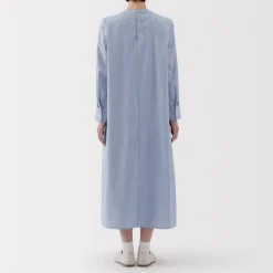 Hot Women's Easy-Dry Broadcloth Long Sleeve Pullover Striped Dress Women Dresses
