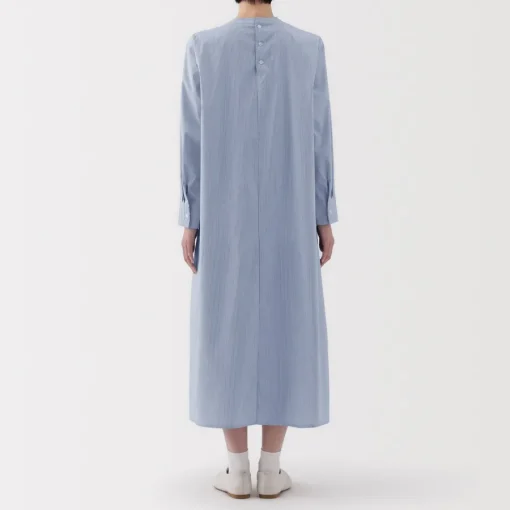 Hot Women's Easy-Dry Broadcloth Long Sleeve Pullover Striped Dress Women Dresses