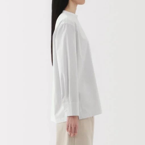 Hot Women's Easy-Dry Broadcloth Striped Long Sleeve Blouse Women Tops & Shirts