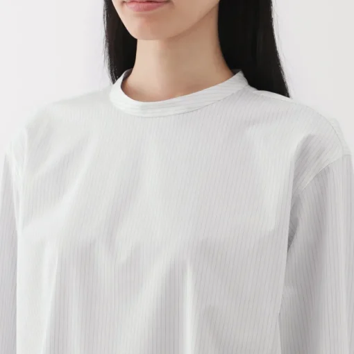 Hot Women's Easy-Dry Broadcloth Striped Long Sleeve Blouse Women Tops & Shirts