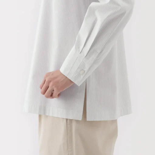 Hot Women's Easy-Dry Broadcloth Striped Long Sleeve Blouse Women Tops & Shirts
