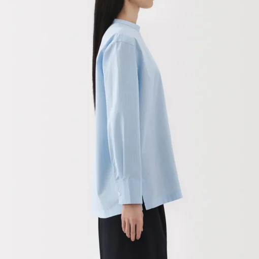 Hot Women's Easy-Dry Broadcloth Striped Long Sleeve Blouse Women Tops & Shirts