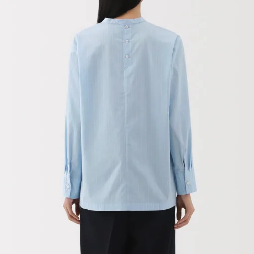 Hot Women's Easy-Dry Broadcloth Striped Long Sleeve Blouse Women Tops & Shirts
