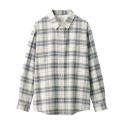 Fashion Women's Flannel Regular Collar Long Sleeve Patterned Shirt Women Tops & Shirts