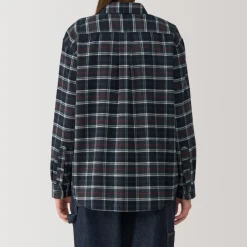 Fashion Women's Flannel Regular Collar Long Sleeve Patterned Shirt Women Tops & Shirts