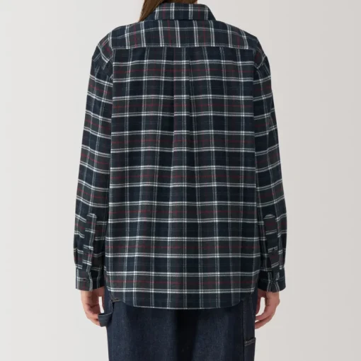 Fashion Women's Flannel Regular Collar Long Sleeve Patterned Shirt Women Tops & Shirts