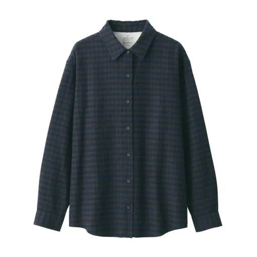 Fashion Women's Flannel Regular Collar Long Sleeve Patterned Shirt Women Tops & Shirts