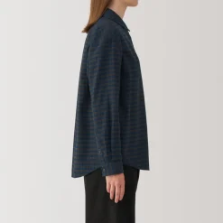 Fashion Women's Flannel Regular Collar Long Sleeve Patterned Shirt Women Tops & Shirts