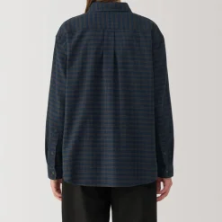 Fashion Women's Flannel Regular Collar Long Sleeve Patterned Shirt Women Tops & Shirts
