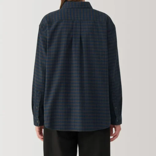 Fashion Women's Flannel Regular Collar Long Sleeve Patterned Shirt Women Tops & Shirts