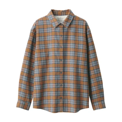 Fashion Women's Flannel Regular Collar Long Sleeve Patterned Shirt Women Tops & Shirts