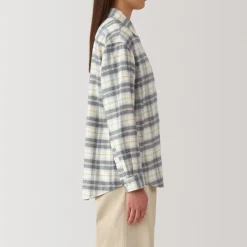Fashion Women's Flannel Regular Collar Long Sleeve Patterned Shirt Women Tops & Shirts