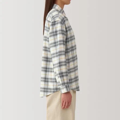 Fashion Women's Flannel Regular Collar Long Sleeve Patterned Shirt Women Tops & Shirts
