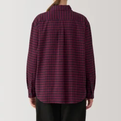 Fashion Women's Flannel Regular Collar Long Sleeve Patterned Shirt Women Tops & Shirts