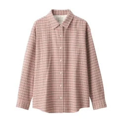 Fashion Women's Flannel Regular Collar Long Sleeve Patterned Shirt Women Tops & Shirts