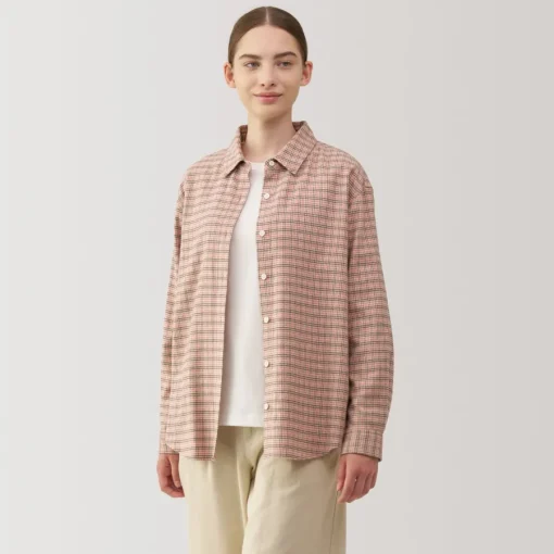 Fashion Women's Flannel Regular Collar Long Sleeve Patterned Shirt Women Tops & Shirts