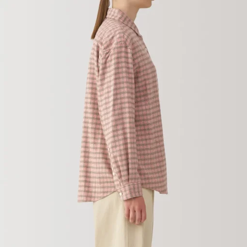Fashion Women's Flannel Regular Collar Long Sleeve Patterned Shirt Women Tops & Shirts