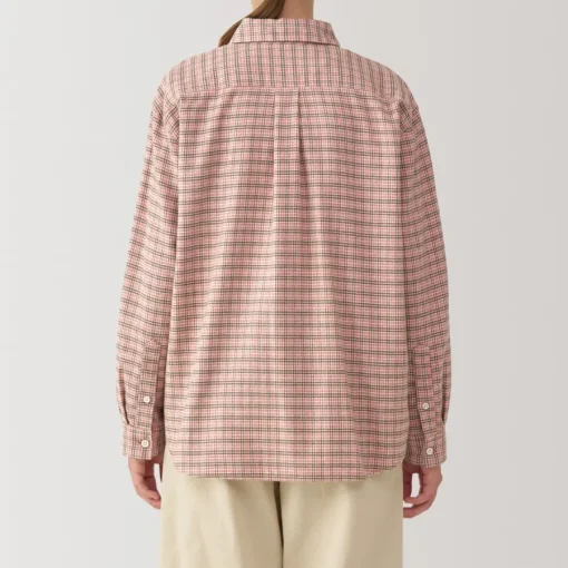 Fashion Women's Flannel Regular Collar Long Sleeve Patterned Shirt Women Tops & Shirts