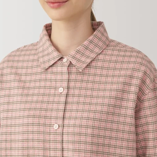 Fashion Women's Flannel Regular Collar Long Sleeve Patterned Shirt Women Tops & Shirts