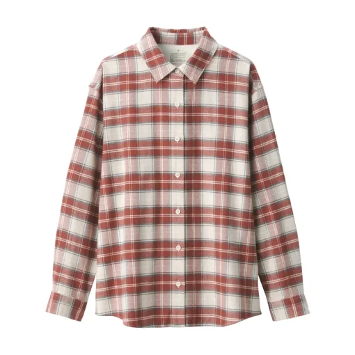Fashion Women's Flannel Regular Collar Long Sleeve Patterned Shirt Women Tops & Shirts